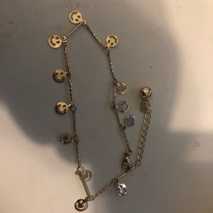 Gold smily face bracelet